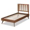 Baxton Studio Michi Modern and Contemporary Ash Walnut Finished Wood Twin Size Bed 186-11100-11159-Zoro - alternate 2